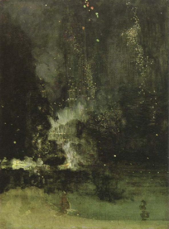 James Mcneill Whistler nocturne in black and gold the falling rocket France oil painting art